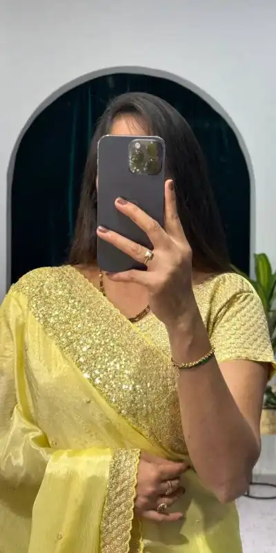 ST 465 Yellow Color Chinon Sequins & Zari Embroidery Work Saree Casual, Wedding, Party, Festive, Events Etc. Expected Delivery 4-6 Working Days @1999/- | Bollywood Sarees, Creative Sarees, Designer Sarees, Embroidered Sarees, Ethnic Saree, Modern Digital sarees, Party Wear Sarees, Sarees