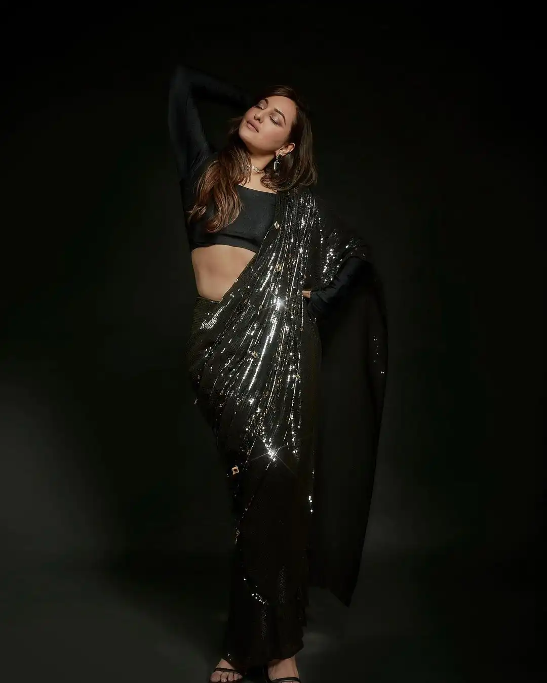 DF 3400 Black Georgette Heavy Sequins Embroidery Saree Casual, Party Wear, Wedding, Events, Festivals Wear Etc. Expected Delivery 4-6 Working Days 1699/- | Bollywood Sarees, Creative Sarees, Designer Sarees, Embroidered Sarees, Ethnic Saree, Modern Digital sarees, Party Wear Sarees, Sarees