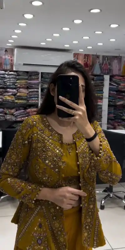 RTC 5651 Yellow Color Foix Georgette Thread Sequence Salwar Suit Casual, Wedding, Party, Festive, Events Etc. Expected Delivery 4-6 Working Days @2149/- | Jump Suits, Casual Suits, Creative suits, Designer Suits, Palazzo Suits, Party Wear Suits, Patiala Suits, Salwar suit, Straight Suits