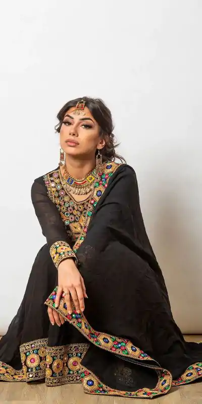 KD 1281 Black Color Faux Georgette Coding With Real Mirror Salwar Suit Casual, Party, Festive, Events Wedding Etc. Expected Delivery 4-6 Working Days @2199/ | Casual Suits, Creative suits, Designer Suits, Palazzo Suits, Party Wear Suits, Salwar suit, Straight Suits