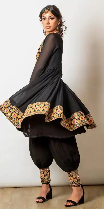 KD 1281 Black Color Faux Georgette Coding With Real Mirror Salwar Suit Casual, Party, Festive, Events Wedding Etc. Expected Delivery 4-6 Working Days @2199/ | Casual Suits, Creative suits, Designer Suits, Palazzo Suits, Party Wear Suits, Salwar suit, Straight Suits