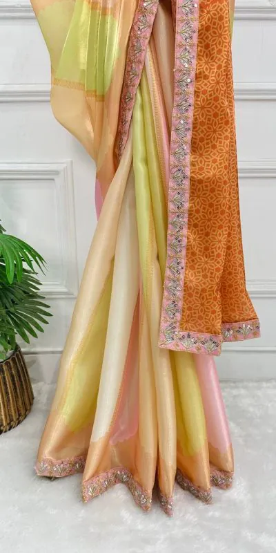 ST 467 Malty Color Jimmichu Digital Printed Embroidery Saree Casual, Wedding, Party, Festive, Events Etc. Expected Delivery 4-6 Working Days @1999/- | Bollywood Sarees, Creative Sarees, Designer Sarees, Embroidered Sarees, Ethnic Saree, Modern Digital sarees, Party Wear Sarees, Sarees