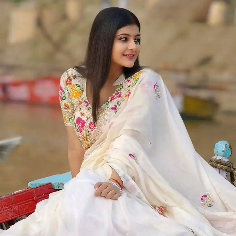 BT 1213 White Color Chinon Silk Embroidery Codding Multi Treads Sequins Work Saree Casual, Party Wear, Traditional Wear, Wedding Wear, Events Etc.@2049/- | Bollywood Sarees, Creative Sarees, Designer Sarees, Ethnic Saree, Modern Digital sarees, Party Wear Sarees, Sarees