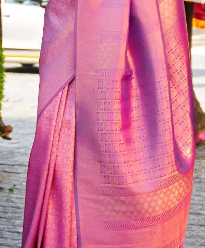 KP 5054  Pink Color Soft Lichi Silk Jacquard Rich Pallu Saree Casual, Party Wear, Wedding, Events Etc. Expected Delivery 4-6 Working Days @1349/- | Bollywood Sarees, Creative Sarees, Designer Sarees, Embroidered Sarees, Ethnic Saree, Modern Digital sarees, Party Wear Sarees, Sarees