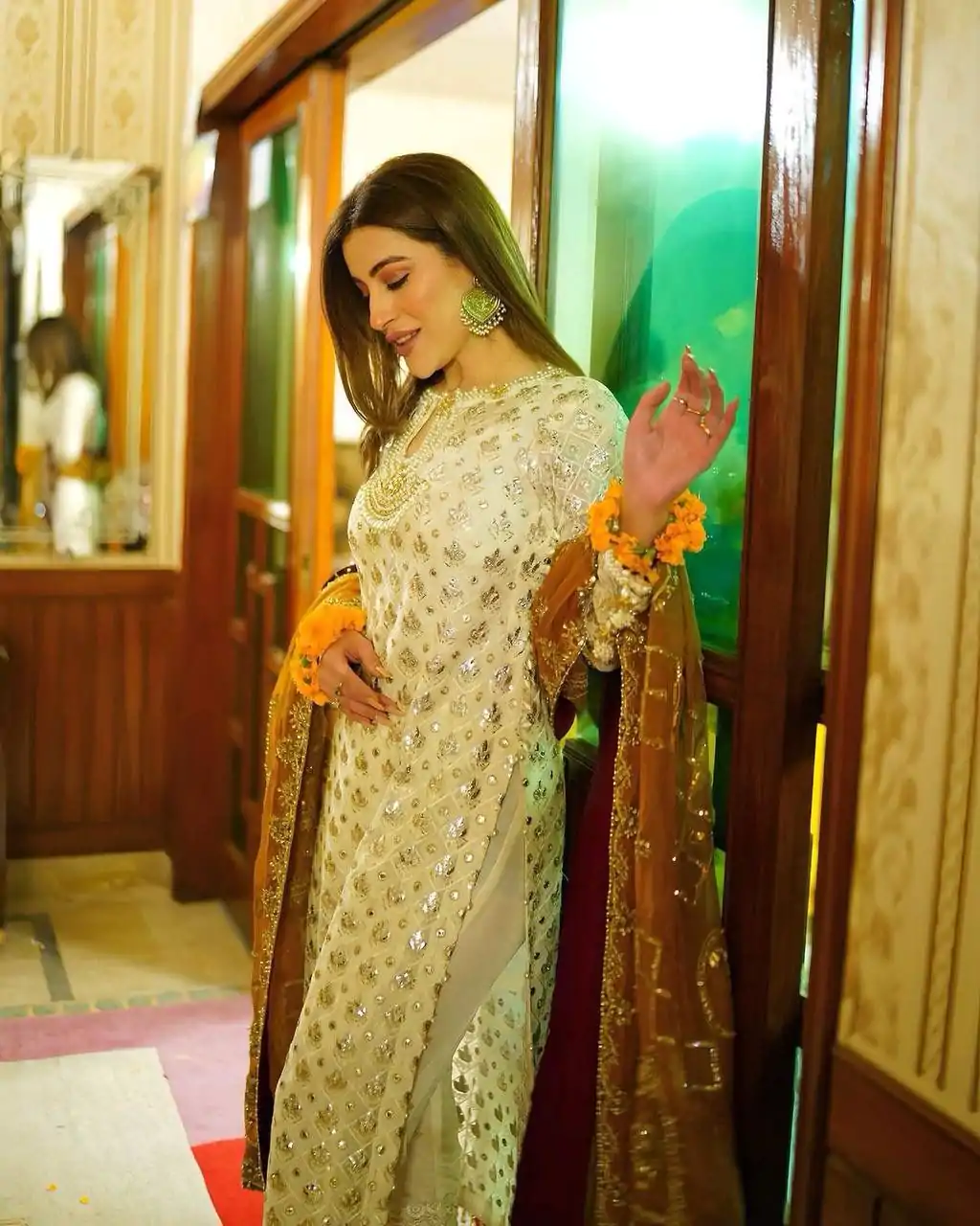 SR 1608 White Georgette Embroidery Sequence Rivet Moti Work Sharara Suit Wedding, Party, Festive, Events Etc.   Expected Delivery 4-6 Working Days @2249Only | Casual Suits, Creative suits, Designer Suits, Palazzo Suits, Party Wear Suits, Salwar suit, Straight Suits