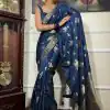 Graceful Blue ColorBanarasi Soft Silk Extra Ordinary Design Saree