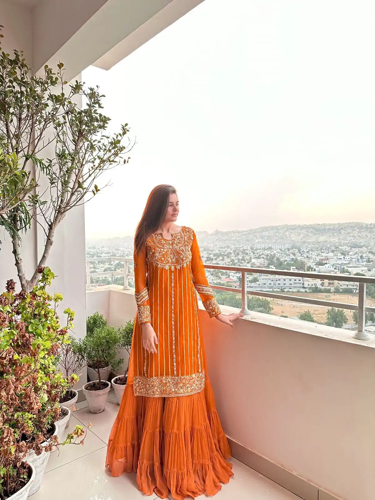 KD 1241 Orange Color Faux Georgette Thread Sequence Salwar Suit Casual, Party, Wedding, Festive, Events Etc. Expected Delivery 4-6 Working Days @1949/- | Jump Suits, Casual Suits, Creative suits, Designer Suits, Palazzo Suits, Party Wear Suits, Patiala Suits, Salwar suit, Straight Suits