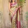 Grand Golden Color Soft Kanjivaram Beautiful Rich Pallu Saree