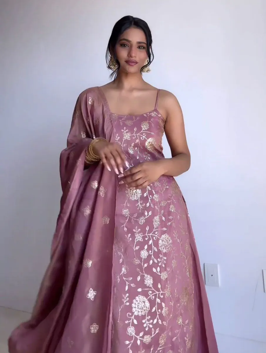 KD 1435 Pink Color Jimmy Chu Thread & Sequence Work Salwar Suit Casual, Party, Festive, Events Wedding Etc. Expected Delivery 4-6 Working Days @1999/- Only | Jump Suits, Casual Suits, Creative suits, Designer Suits, Palazzo Suits, Party Wear Suits, Salwar suit, Straight Suits
