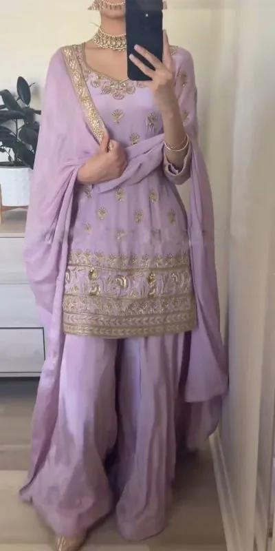 SRK 5144 Purple Color Heavy Faux Georgette Embroidery Sequence Work Salwar Suit Wedding, Party, Festive, Events Expected Delivery 4-6 Working Days @ 1950/- | Jump Suits, Casual Suits, Creative suits, Designer Suits, Palazzo Suits, Party Wear Suits, Patiala Suits, Salwar suit, Straight Suits