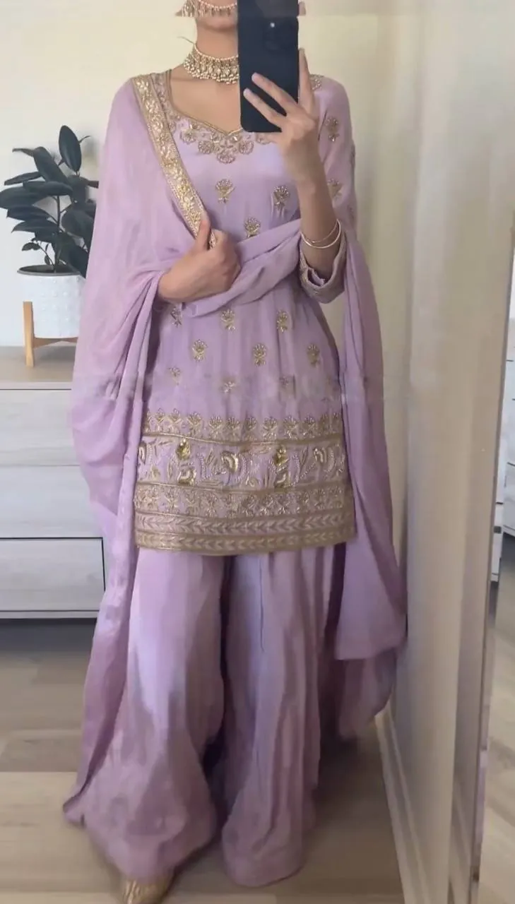 SRK 5144 Purple Color Heavy Faux Georgette Embroidery Sequence Work Salwar Suit Wedding, Party, Festive, Events Expected Delivery 4-6 Working Days @ 1950/- | Jump Suits, Casual Suits, Creative suits, Designer Suits, Palazzo Suits, Party Wear Suits, Patiala Suits, Salwar suit, Straight Suits