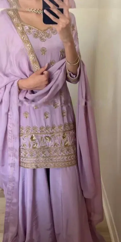 SRK 5144 Purple Color Heavy Faux Georgette Embroidery Sequence Work Salwar Suit Wedding, Party, Festive, Events Expected Delivery 4-6 Working Days @ 1950/- | Jump Suits, Casual Suits, Creative suits, Designer Suits, Palazzo Suits, Party Wear Suits, Patiala Suits, Salwar suit, Straight Suits