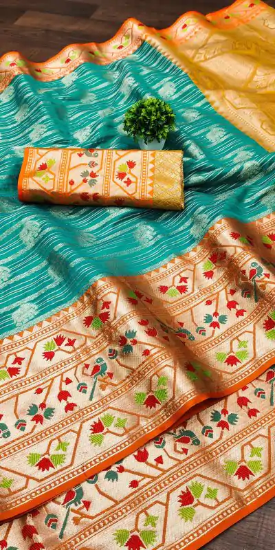 MB™️ 3263 Green Color Pure Lichi Silk Gold Zari Weaving Saree Casual, Wedding, Party, Festival, Events, Etc. Expected Delivery 4-6 Working Days @1599/- | Bollywood Sarees, Creative Sarees, Designer Sarees, Embroidered Sarees, Ethnic Saree, Modern Digital sarees, Party Wear Sarees, Sarees