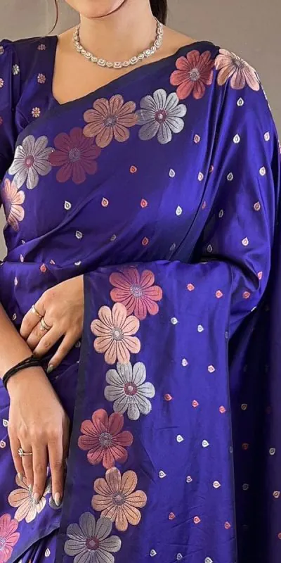 DDF 127 Blue Color Soft Lichi Silk Ordinary Design Rich Pallu Saree Casual, Party Wear, Events, Festivals Etc. Expected Delivery 4-6 Working Days 1499/- | Bollywood Sarees, Creative Sarees, Designer Sarees, Embroidered Sarees, Ethnic Saree, Modern Digital sarees, Party Wear Sarees, Sarees