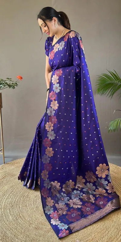 DDF 127 Blue Color Soft Lichi Silk Ordinary Design Rich Pallu Saree Casual, Party Wear, Events, Festivals Etc. Expected Delivery 4-6 Working Days 1499/- | Bollywood Sarees, Creative Sarees, Designer Sarees, Embroidered Sarees, Ethnic Saree, Modern Digital sarees, Party Wear Sarees, Sarees