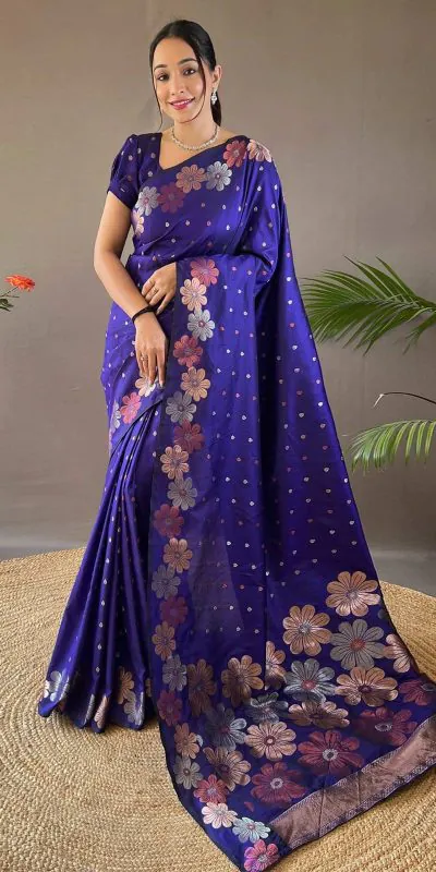 DDF 127 Blue Color Soft Lichi Silk Ordinary Design Rich Pallu Saree Casual, Party Wear, Events, Festivals Etc. Expected Delivery 4-6 Working Days 1499/- | Bollywood Sarees, Creative Sarees, Designer Sarees, Embroidered Sarees, Ethnic Saree, Modern Digital sarees, Party Wear Sarees, Sarees