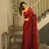 DF 3372 Red Georgette Heavy Sequins Embroidery Saree Casual, Party Wear, Wedding, Events, Festivals Wear Etc. Expected Delivery 4-6 Working Days 1799/- | Bollywood Sarees, Creative Sarees, Designer Sarees, Embroidered Sarees, Ethnic Saree, Modern Digital sarees, Party Wear Sarees, Sarees