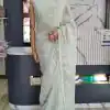 Pretty Light Green Color Georgette Thread Sequence Lace Saree