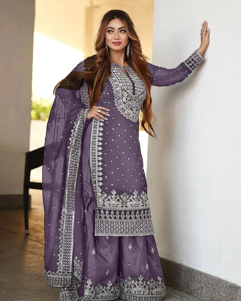 SSR 449 Light Purple Color Georgette Embroidery Sequence Salwar Suit Wedding, Party, Festive, Events Expected Delivery 4-6 Working Days @ 2049/- Only | Casual Suits, Creative suits, Designer Suits, Party Wear Suits, Salwar suit, Straight Suits