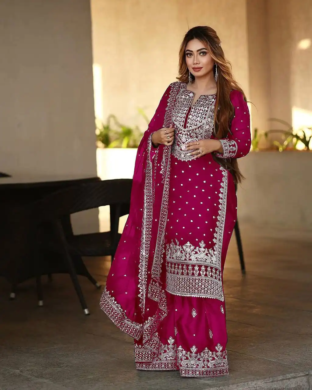 SSR 449 Pink Color Georgette Embroidery Sequence Salwar Suit Wedding, Party, Festive, Events Expected Delivery 4-6 Working Days @ 2049/- Only | Casual Suits, Creative suits, Designer Suits, Party Wear Suits, Salwar suit, Straight Suits