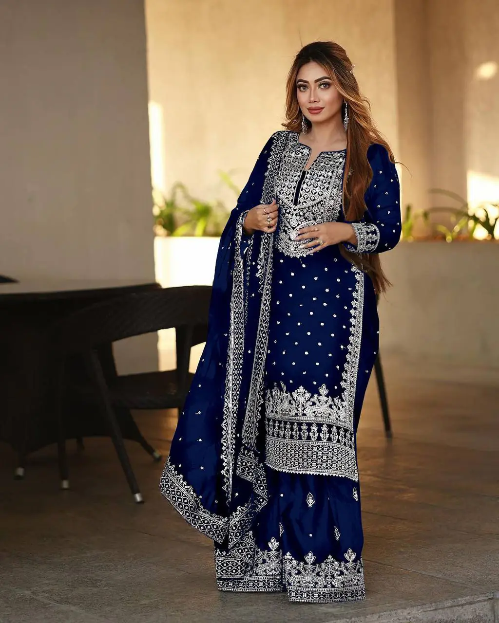 SSR 449 Royal Blue Color Georgette Embroidery Sequence Salwar Suit Wedding, Party, Festive, Events Expected Delivery 4-6 Working Days @ 2049/- Only | Casual Suits, Creative suits, Designer Suits, Party Wear Suits, Salwar suit, Straight Suits