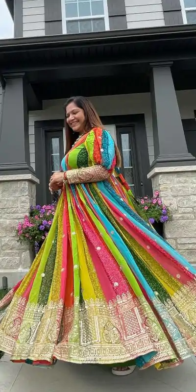 RTC 5619 Multi Color Foix Georgette With Digital Printed Gown Casual, Wedding, Party, Festive, Events Etc. Expected Delivery 4-6 Working Days @2499/- | Bollywood Gowns, Creative Gowns, Designer Gowns, Embroidered Gowns, Gowns, Party Wear Gowns