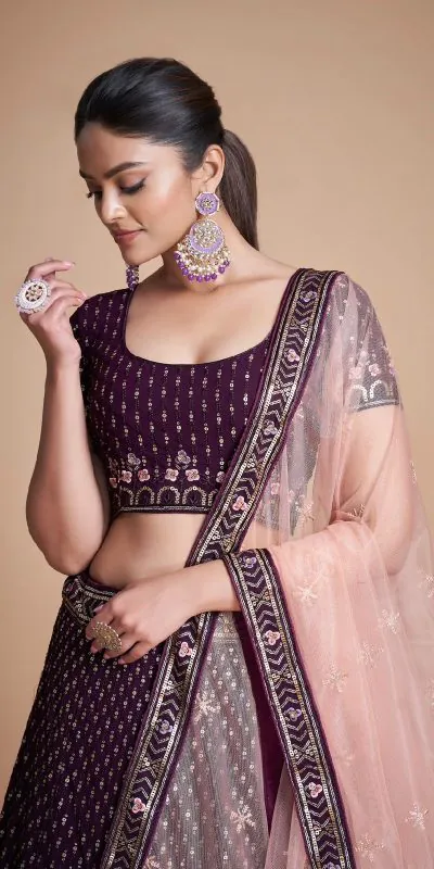 RC 247 Coffee Color Heavy Georgette Embroidery Sequins Lehenga Choli Casual, Party Wedding, Festive, Events Etc. Delivery  4-6 Working Days 4999/- | Bollywood Lehenga, Creative Lehenga, Designer Lehenga, Embroidered Lehenga, Lehenga, Party Wear Lehenga