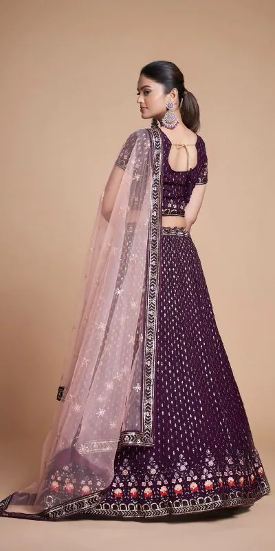 RC 247 Coffee Color Heavy Georgette Embroidery Sequins Lehenga Choli Casual, Party Wedding, Festive, Events Etc. Delivery  4-6 Working Days 4999/- | Bollywood Lehenga, Creative Lehenga, Designer Lehenga, Embroidered Lehenga, Lehenga, Party Wear Lehenga