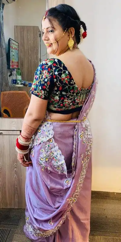 ST 328 Violet Color Vichitra Silk Cotton Embroidery Work Saree Casual, Wedding, Party, Festive, Events Etc. Expected Delivery 4-6 Working Days @1999/- | Bollywood Sarees, Creative Sarees, Designer Sarees, Embroidered Sarees, Ethnic Saree, Modern Digital sarees, Party Wear Sarees, Sarees