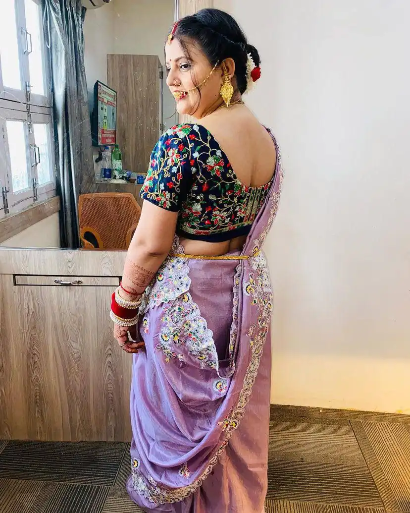 ST 328 Violet Color Vichitra Silk Cotton Embroidery Work Saree Casual, Wedding, Party, Festive, Events Etc. Expected Delivery 4-6 Working Days @1999/- | Bollywood Sarees, Creative Sarees, Designer Sarees, Embroidered Sarees, Ethnic Saree, Modern Digital sarees, Party Wear Sarees, Sarees