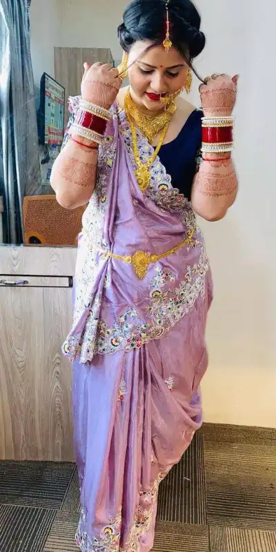 ST 328 Violet Color Vichitra Silk Cotton Embroidery Work Saree Casual, Wedding, Party, Festive, Events Etc. Expected Delivery 4-6 Working Days @1999/- | Bollywood Sarees, Creative Sarees, Designer Sarees, Embroidered Sarees, Ethnic Saree, Modern Digital sarees, Party Wear Sarees, Sarees