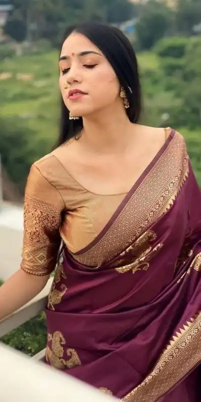 DDF HEERVA Maroon Color Soft Lichi Silk Ordinary Design Rich Pallu Saree Casual, Party Wear, Events, Festivals Etc. Expected Delivery 4-6 Working Days 1399/ | Bollywood Sarees, Creative Sarees, Designer Sarees, Embroidered Sarees, Ethnic Saree, Modern Digital sarees, Party Wear Sarees, Sarees