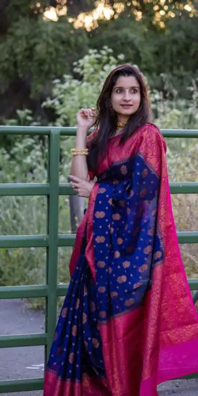 DDF Blue - Violet Color Soft Lichi Silk Ordinary Design Rich Pallu Saree Casual, Party Wear, Events, Festivals Etc. Expected Delivery 4-6 Working Days 1499/ | Bollywood Sarees, Creative Sarees, Designer Sarees, Embroidered Sarees, Ethnic Saree, Modern Digital sarees, Party Wear Sarees, Sarees