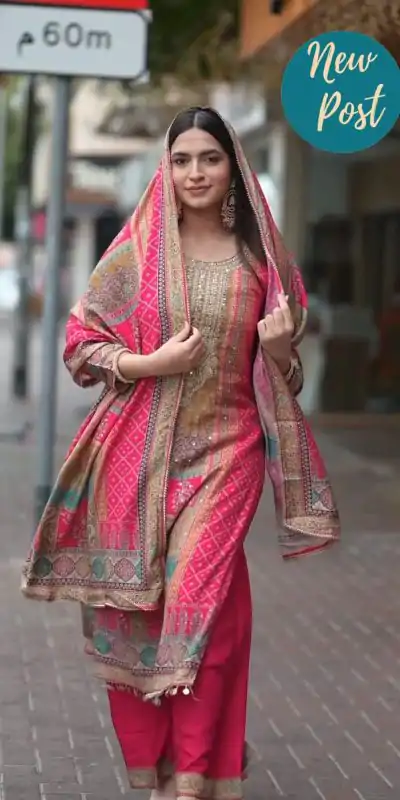 LG-1834 Pink Color Maslin Embroidery Printed Mirror Salwar Suit Casual, Wedding, Festive, Events Expected Delivery 4-6 Working Days @1899/- | Jump Suits, Casual Suits, Creative suits, Designer Suits, Palazzo Suits, Party Wear Suits, Patiala Suits, Salwar suit, Straight Suits