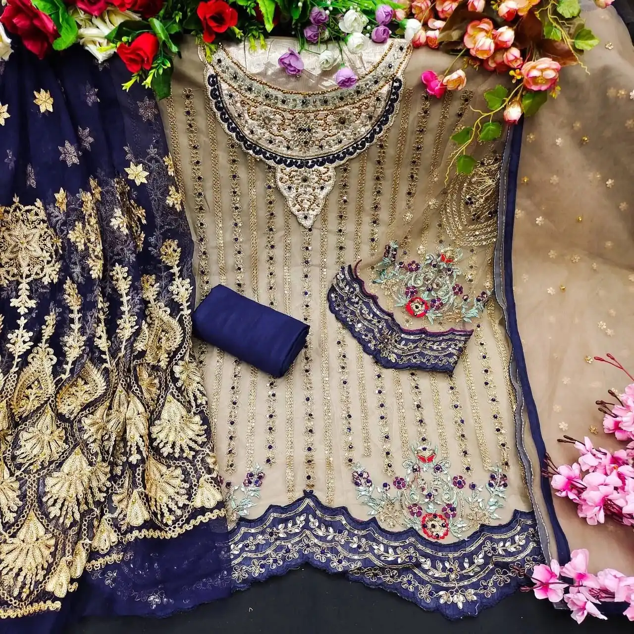  FC 1128 Navy Blue Color Heavy Net Coding sequence Embroidery Lehenga Choli Wedding, Party, Festive events, etc. Expected Delivery  4-6 Working Days @2199/ | Creative Lehenga, Designer Lehenga, Embroidered Lehenga, Lehenga, Party Wear Lehenga