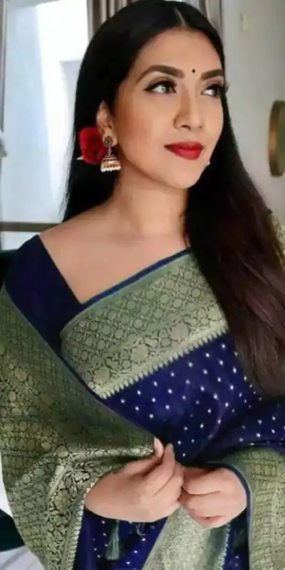 KP 4012 Navy Blue Color Soft Lichi Silk Cloth Beautiful Rich Pallu Saree Casual, Party Wear, Wedding, Events Etc.   Expected Delivery 4-6 Working Days @ 1349 | Bollywood Sarees, Creative Sarees, Designer Sarees, Embroidered Sarees, Ethnic Saree, Modern Digital sarees, Party Wear Sarees, Sarees