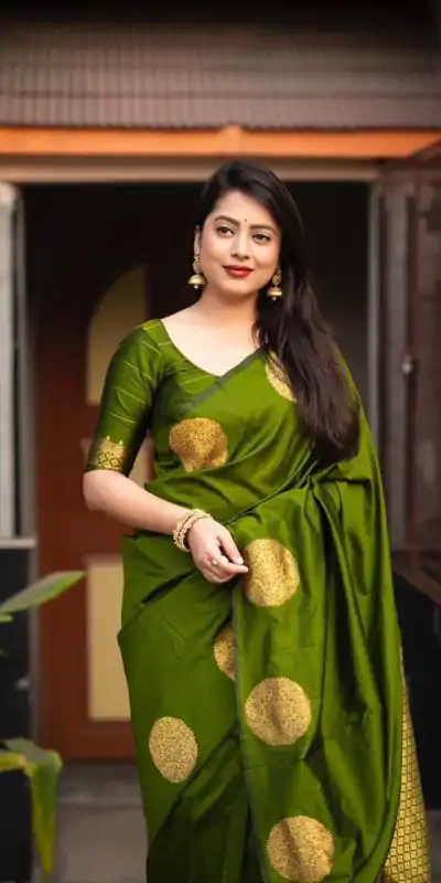 KP 5062 Olive Green Color Soft Lichi Silk Cloth Rich Pallu Saree Casual, Party Wear, Wedding, Events Etc.   Expected Delivery 4-6 Working Days @ 1299/- | Bollywood Sarees, Creative Sarees, Designer Sarees, Embroidered Sarees, Ethnic Saree, Modern Digital sarees, Party Wear Sarees, Sarees