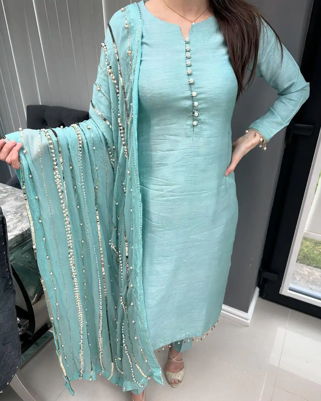 SRK 5161 Blue Color Chinnon Silk Embroidery Coding Dori Salwar Suit Wedding, Party, Festive, Events Expected Delivery 4-6 Working Days @ 1899/- | Jump Suits, Casual Suits, Creative suits, Designer Suits, Palazzo Suits, Party Wear Suits, Patiala Suits, Salwar suit, Straight Suits