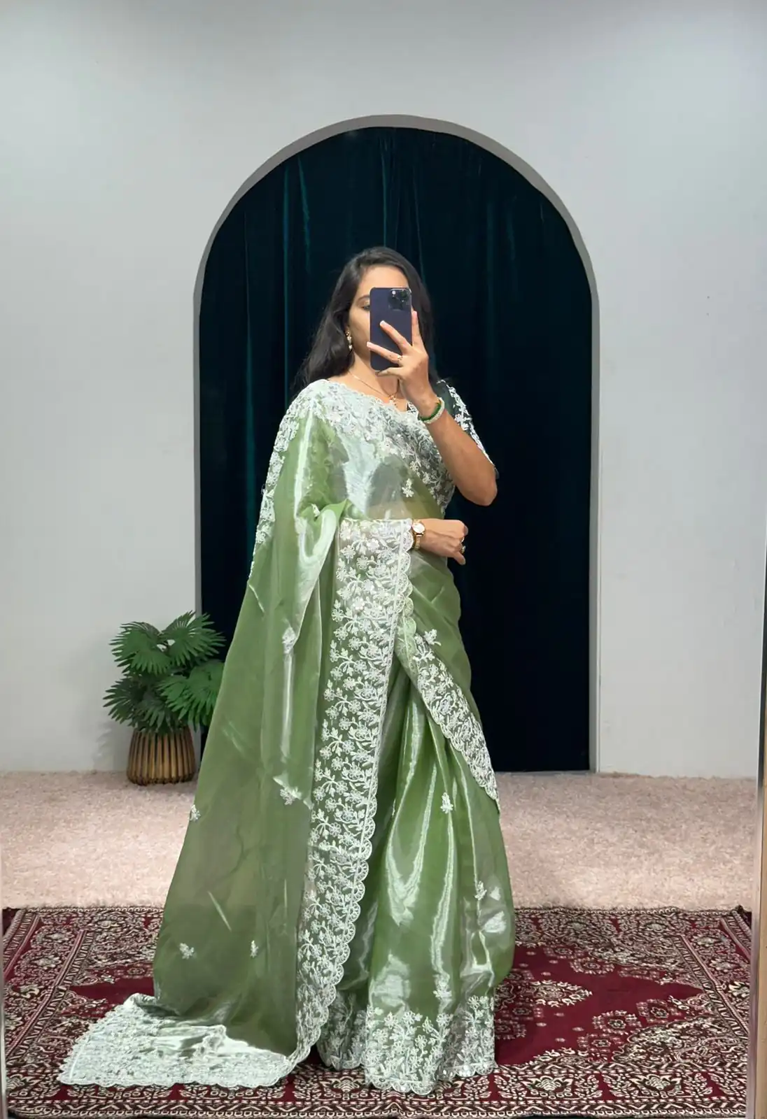 ST 471 Green Color Burberry With Blooming Embroidery Saree Casual, Wedding, Party, Festive, Events Etc. Expected Delivery 4-6 Working Days @1999/- | Bollywood Sarees, Creative Sarees, Designer Sarees, Embroidered Sarees, Ethnic Saree, Modern Digital sarees, Party Wear Sarees, Sarees