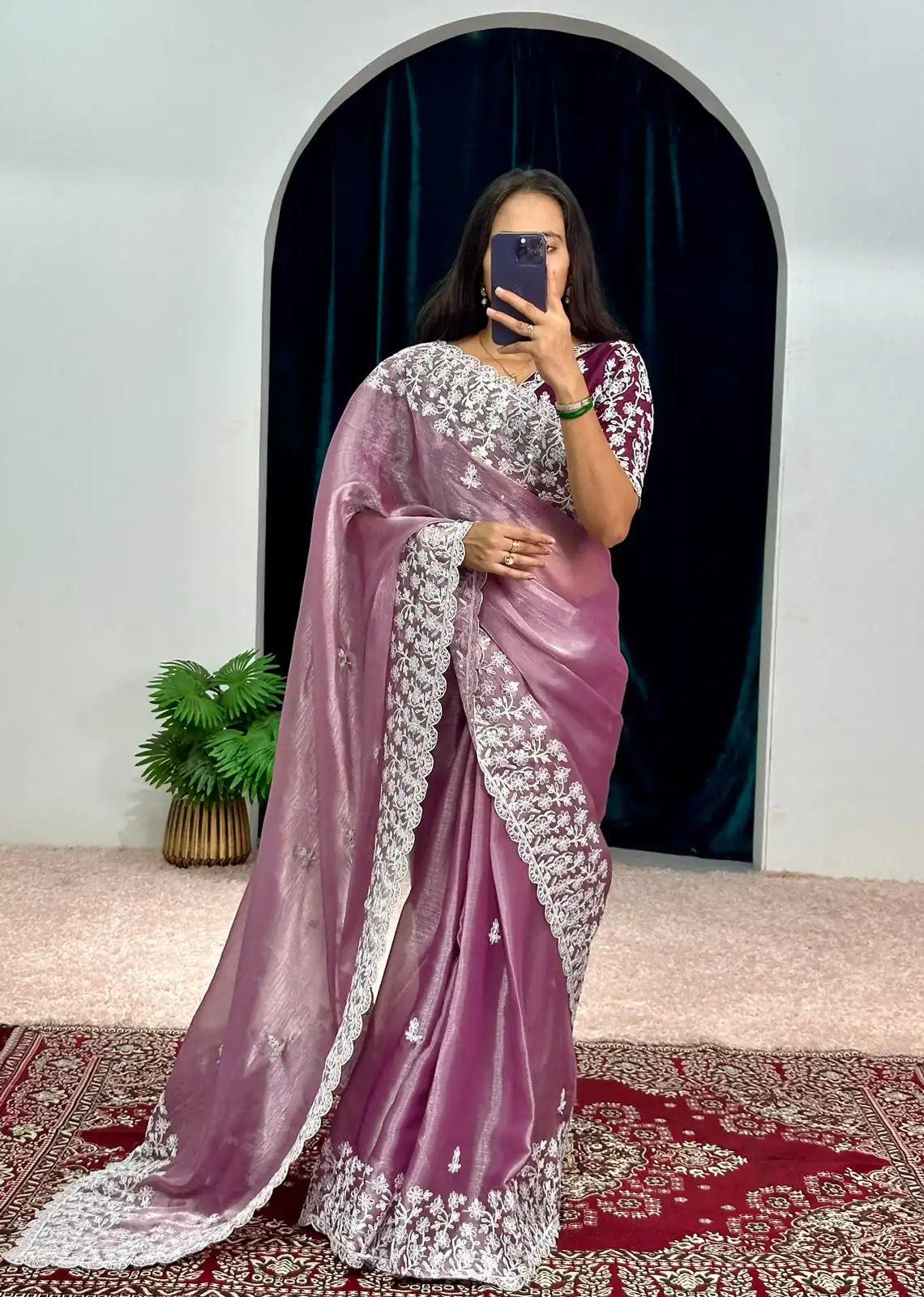 ST 471 Purple Color Burberry With Blooming Embroidery Saree Casual, Wedding, Party, Festive, Events Etc. Expected Delivery 4-6 Working Days @1999/- | Bollywood Sarees, Creative Sarees, Designer Sarees, Embroidered Sarees, Ethnic Saree, Modern Digital sarees, Party Wear Sarees, Sarees