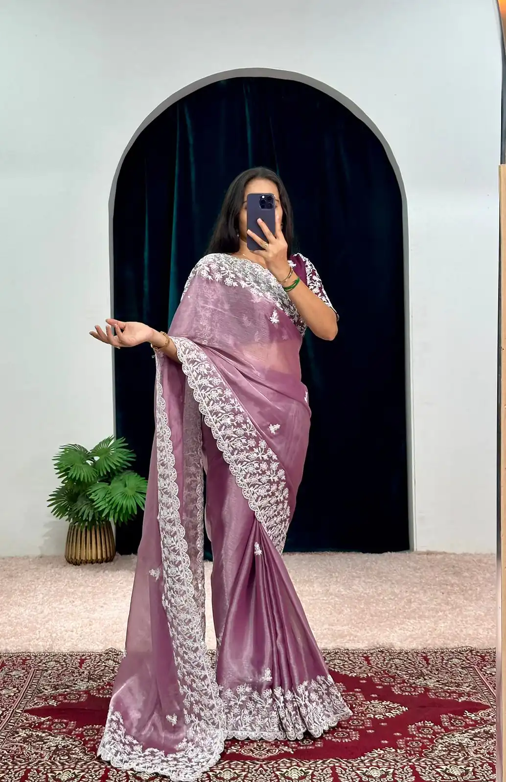 ST 471 Purple Color Burberry With Blooming Embroidery Saree Casual, Wedding, Party, Festive, Events Etc. Expected Delivery 4-6 Working Days @1999/- | Bollywood Sarees, Creative Sarees, Designer Sarees, Embroidered Sarees, Ethnic Saree, Modern Digital sarees, Party Wear Sarees, Sarees