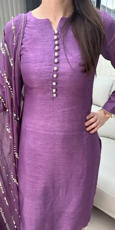 SRK 5161 Violet Color Chinnon Silk Embroidery Coding Dori Salwar Suit Wedding, Party, Festive, Events Expected Delivery 4-6 Working Days @ 1899/- | Jump Suits, Casual Suits, Creative suits, Designer Suits, Palazzo Suits, Party Wear Suits, Patiala Suits, Salwar suit, Straight Suits