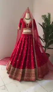 ZSR 3065 Red Color Georgette Embroidery Sequence Lehenga Choli Wedding, Party, Events Etc. Expected Delivery 4-6 Working Days 2049/- | Bollywood Lehenga, Creative Lehenga, Designer Lehenga, Embroidered Lehenga, Lehenga, Party Wear Lehenga