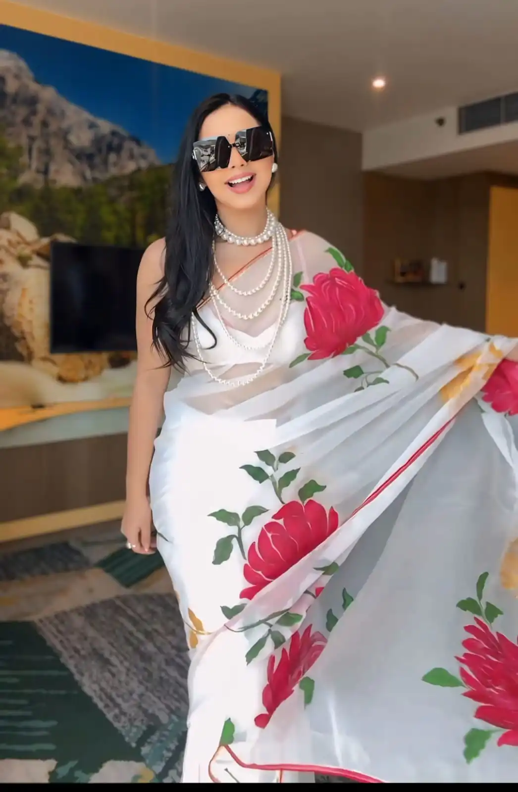  SC 265 White Color Pure Soft Georgette Silk Design All Over Saree , Party Wear, Events, Festivals Expected Delivery 4-6 Working Days 1599/- | Bollywood Sarees, Creative Sarees, Designer Sarees, Embroidered Sarees, Ethnic Saree, Modern Digital sarees, Party Wear Sarees, Sarees