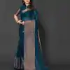 Beautiful Blue Color Chiffon Running Chiffon Blouse Work Saree