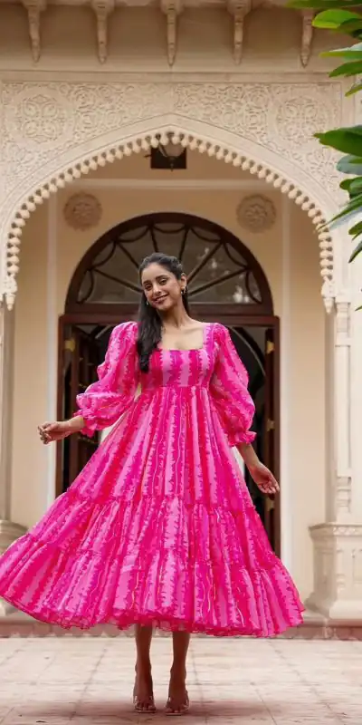 SRK 5048 Pink Color Heavy Faux Georgette Digital Print Salwar Suit Wedding, Party, Festive, Events Expected Delivery 4-6 Working Days @ 1549/- | Jump Suits, Casual Suits, Creative suits, Designer Suits, Palazzo Suits, Party Wear Suits, Patiala Suits, Salwar suit, Straight Suits