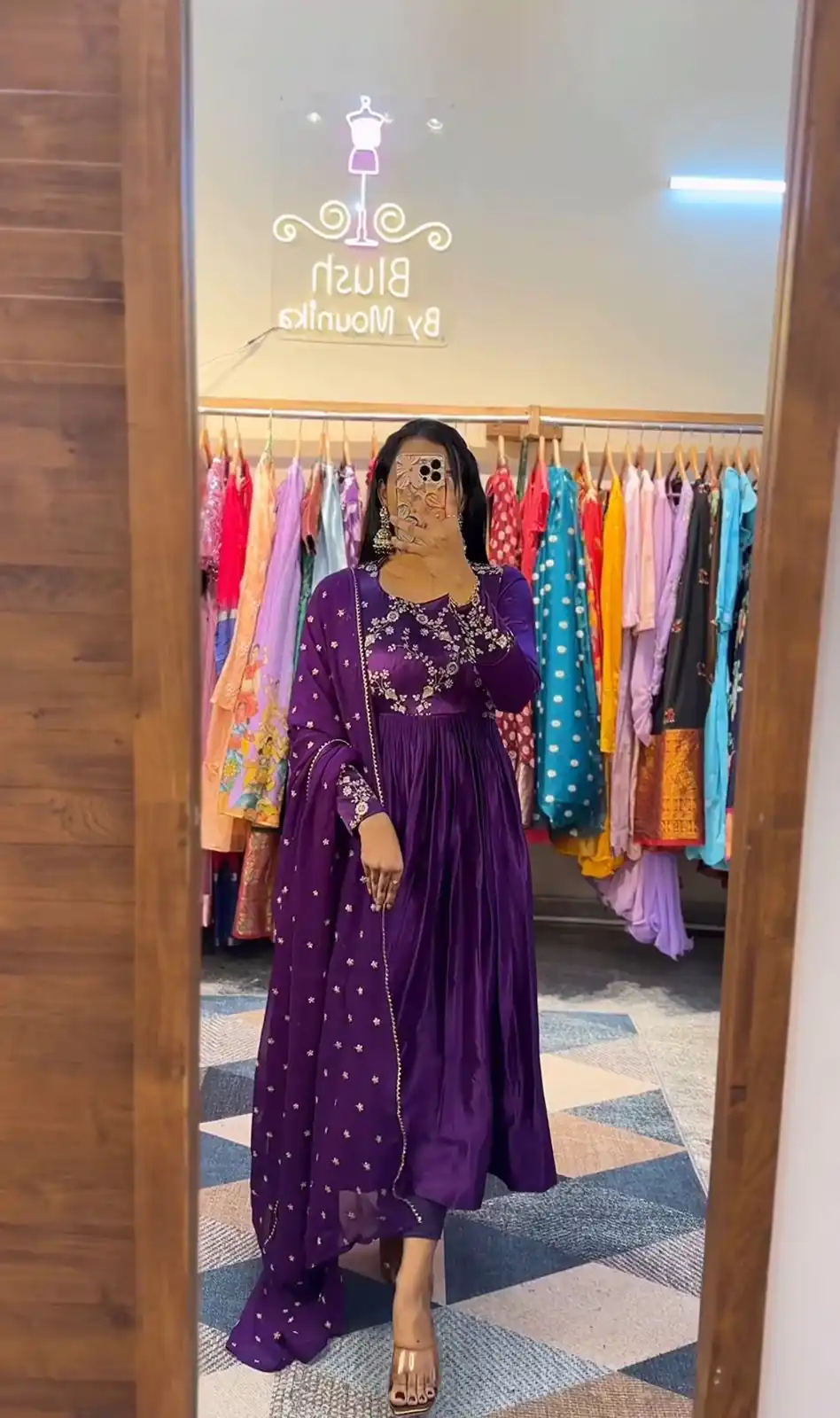 PC 341 Violet Color Chinon Embroidery Thread Work Gown Casual, Party Wear, Events, Festivals Wear Etc. Expected Delivery 4-6 Working Days @1849/- | Bollywood Gowns, Creative Gowns, Designer Gowns, Embroidered Gowns, Gowns, Party Wear Gowns