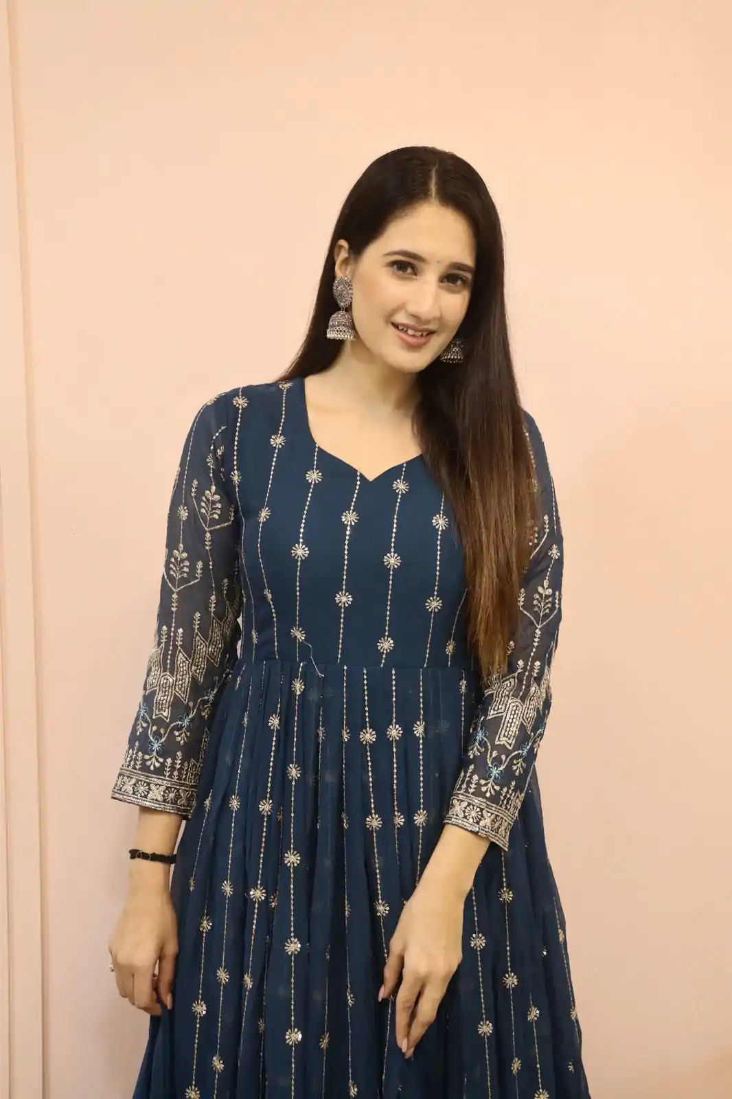 DC G53 Royal Blue Color Georgette Sequence Embroidery Gown Casual, Wedding, Party, Festive, Events Etc. Expected Delivery 4-6 Working Days @2449/- | Bollywood Gowns, Creative Gowns, Designer Gowns, Embroidered Gowns, Gowns, Party Wear Gowns