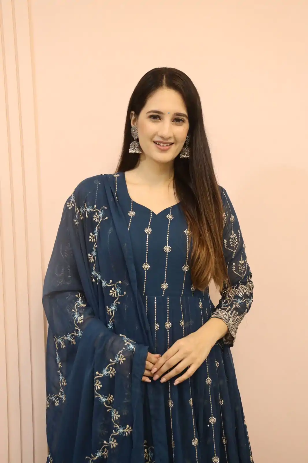 DC G53 Royal Blue Color Georgette Sequence Embroidery Gown Casual, Wedding, Party, Festive, Events Etc. Expected Delivery 4-6 Working Days @2449/- | Bollywood Gowns, Creative Gowns, Designer Gowns, Embroidered Gowns, Gowns, Party Wear Gowns