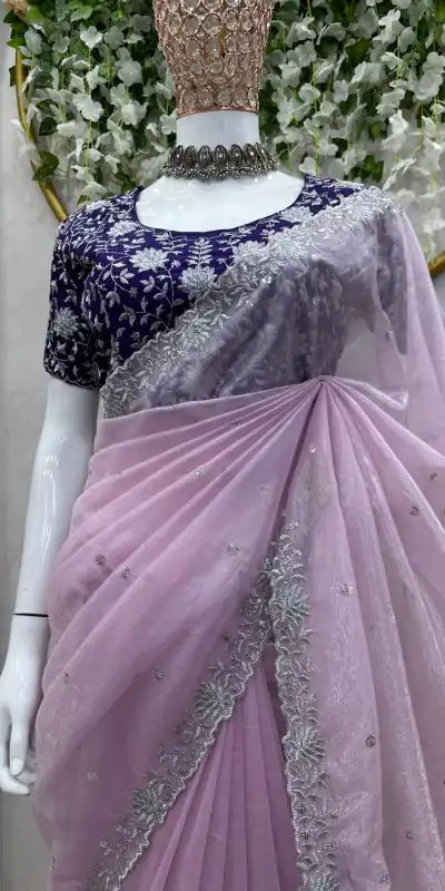 KD 469 Light Violet Color Jimmy choo Thread & Sequence Work Saree Casual, Party, Wedding, Festive, Events Etc.  Expected Delivery  4-6 Working Days @1949/- | Bollywood Sarees, Creative Sarees, Designer Sarees, Embroidered Sarees, Ethnic Saree, Modern Digital sarees, Party Wear Sarees, Sarees